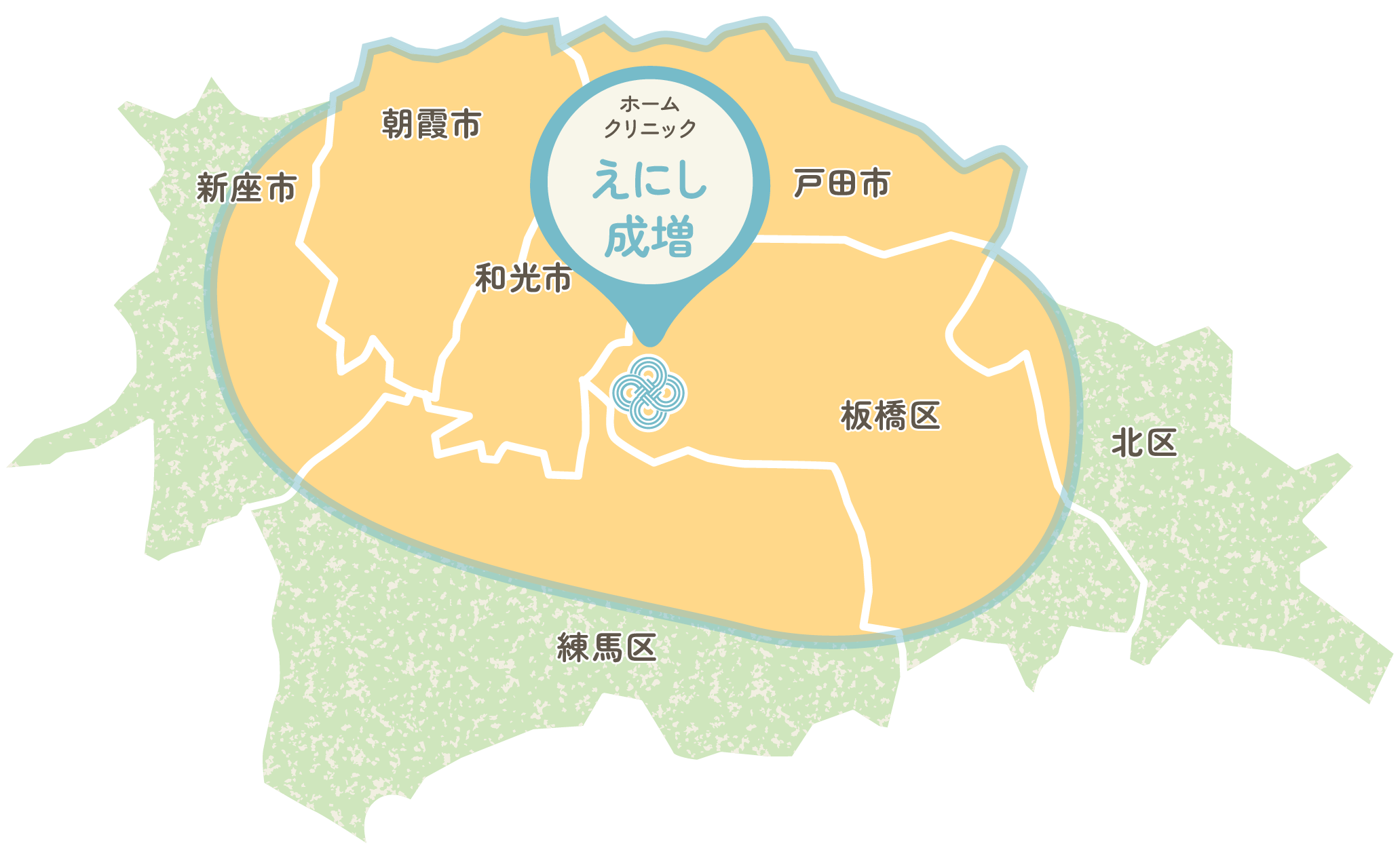 ホームクリニック成増の地図です